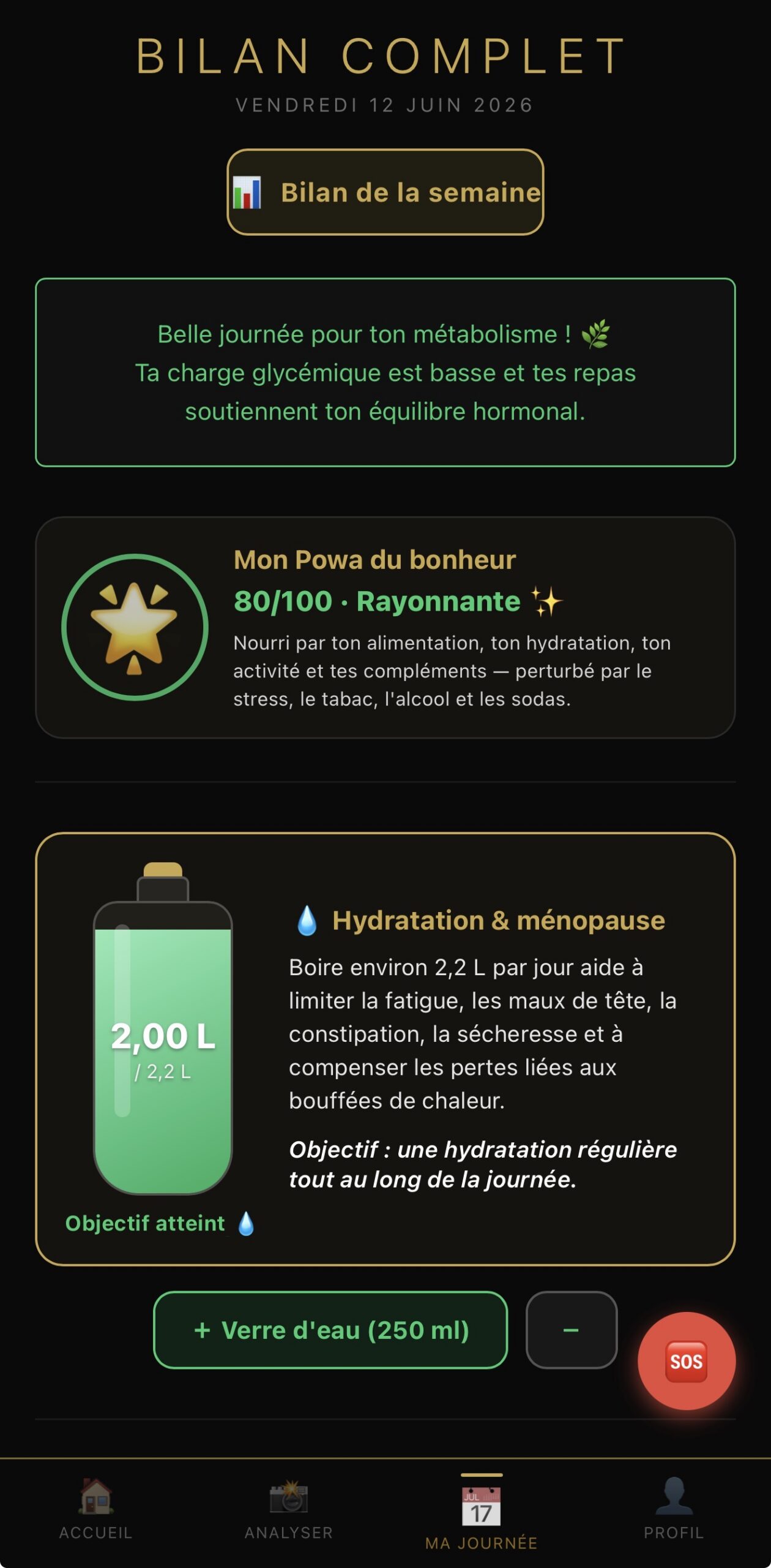 écran bilan powalia